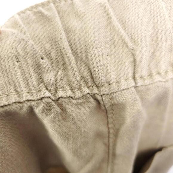 HM Pants Womens Large Relaxed Fit Ankle Tan Pull On Drawstring Waist Coastal - Picture 8 of 11